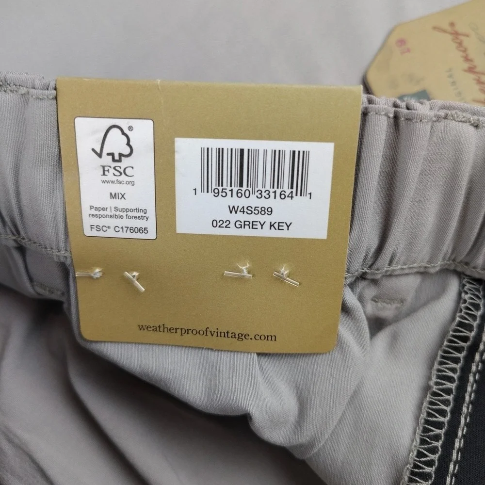 Weatherproof Vintage Shorts Mens 38x8.5 Gray  Stretch Momentum Active NWT